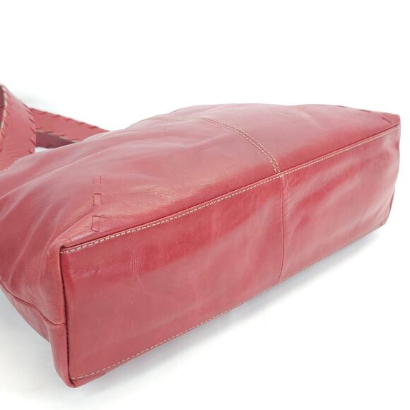 Vtg Franklin Covey Red Leather Tote Bag Planner Wristlet Work Travel Organizer - Picture 7 of 15